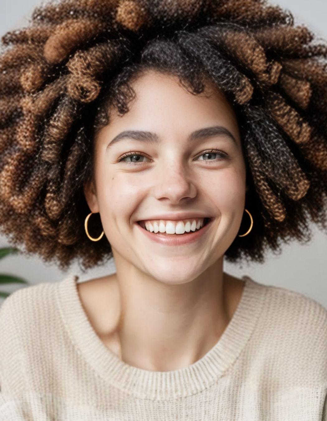 Loose Curly Afro Hairstyle