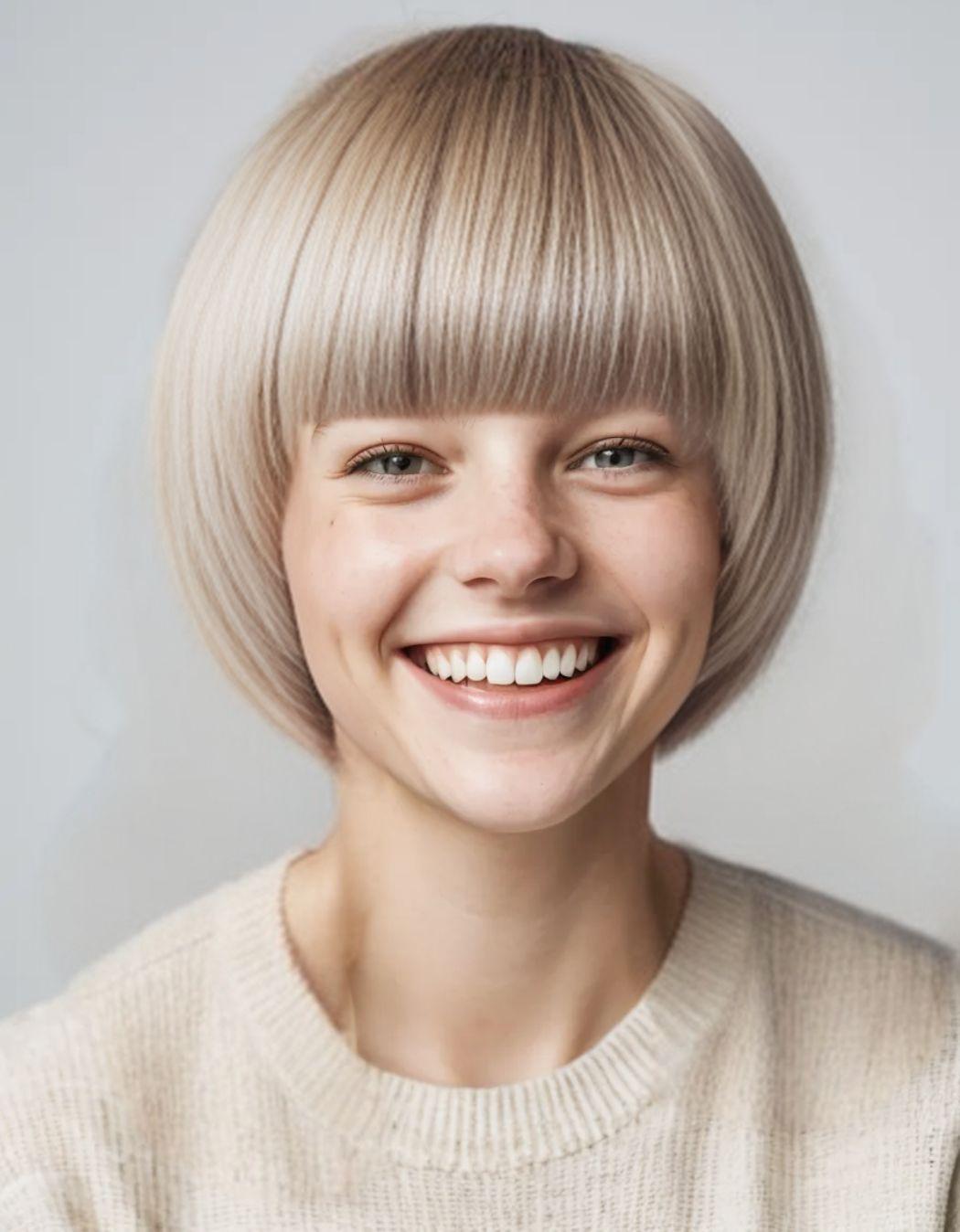 Bowl Cut Hairstyle Example