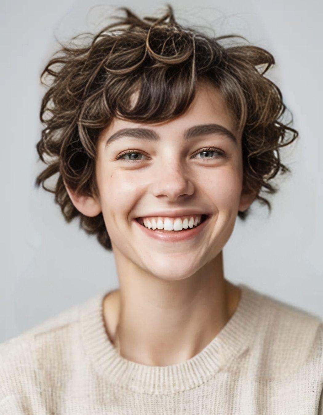 Short Curly Pixie Hairstyle