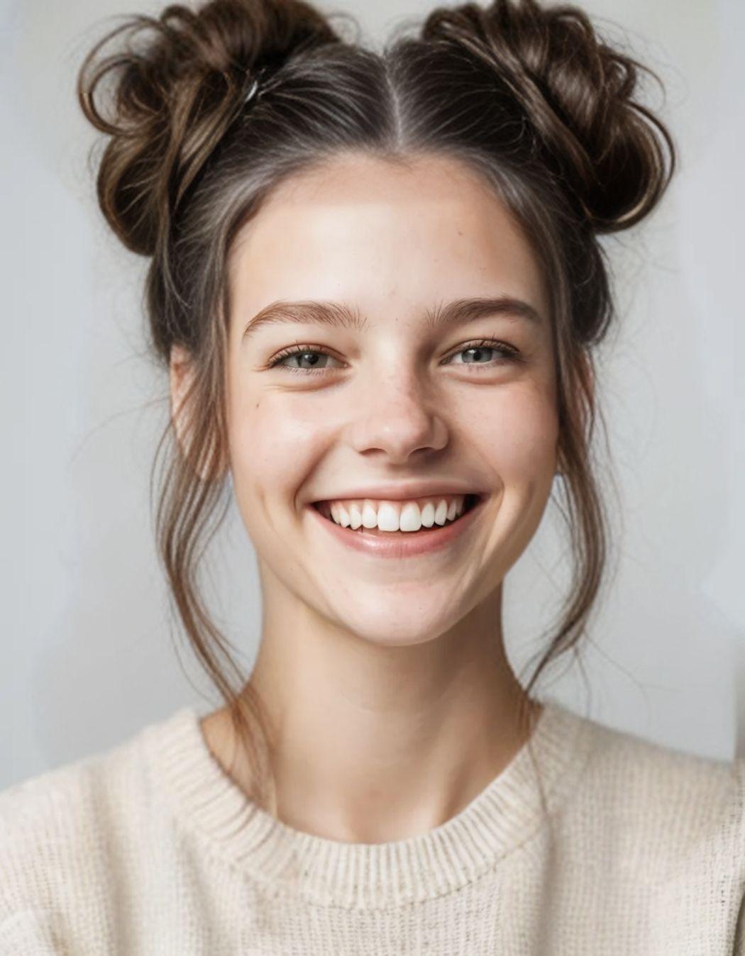 Double Bun Hairstyle Example